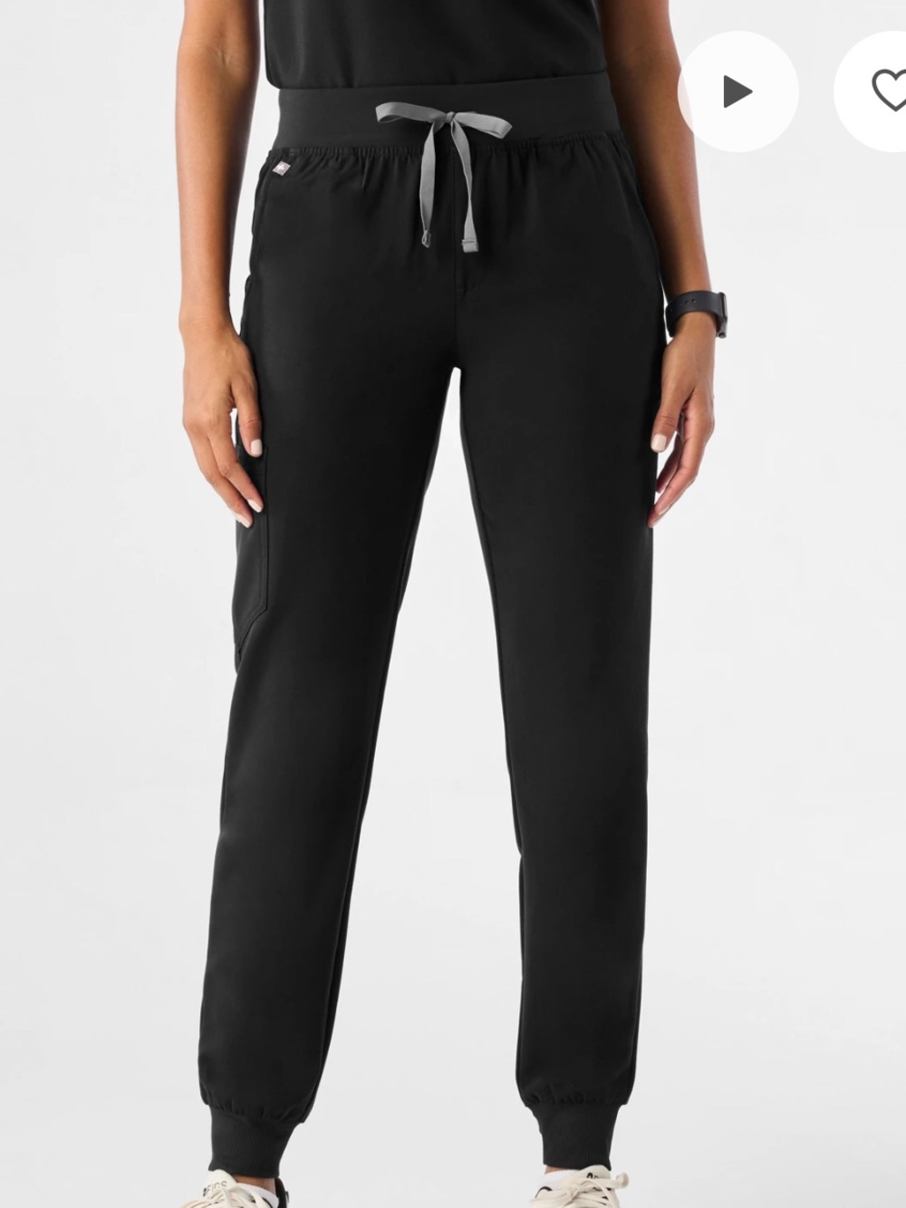 FIGS Womens Zamora Black Jogger Scrub Pants